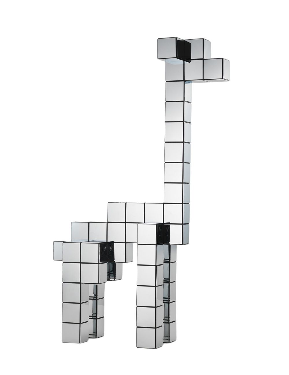 Panton Cubes Giraffe Chrome Sculpture Vitra