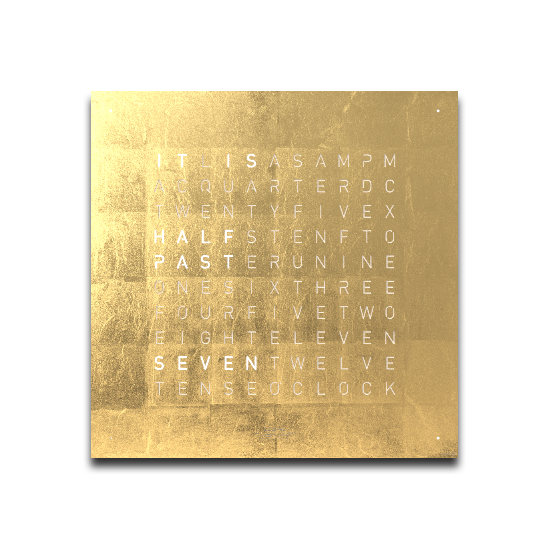 Cache avant pour l'horloge murale Earth 45 Anglais QLOCKTWO