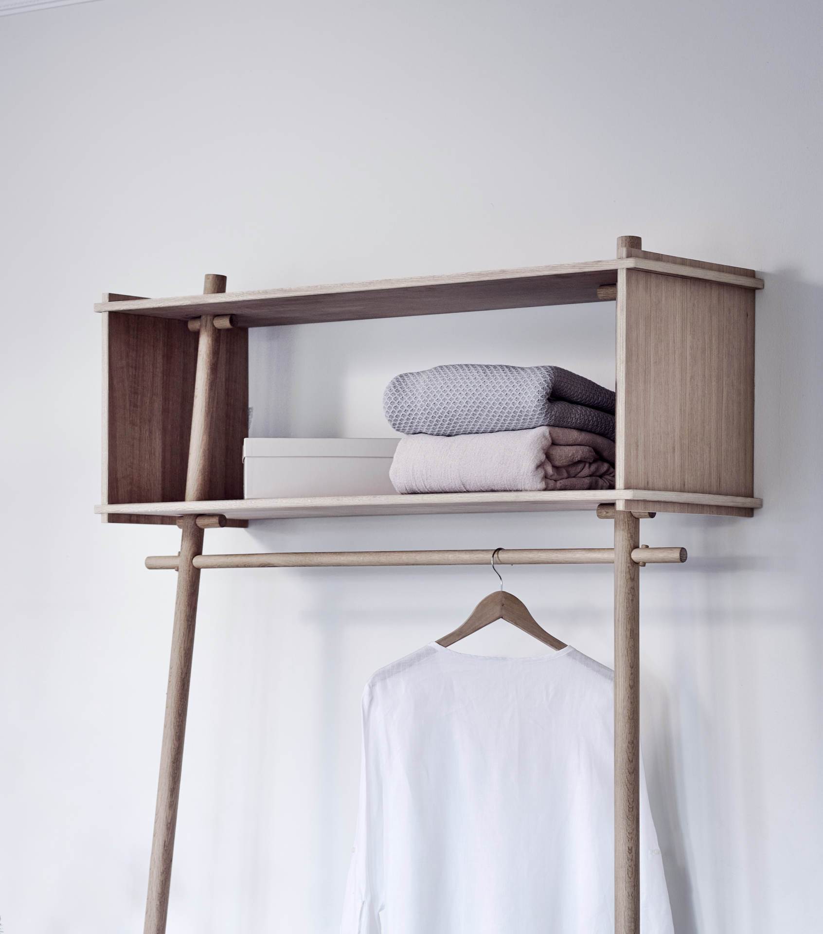 Töjbox vestiaire Woud Lx80 cm chêne noir