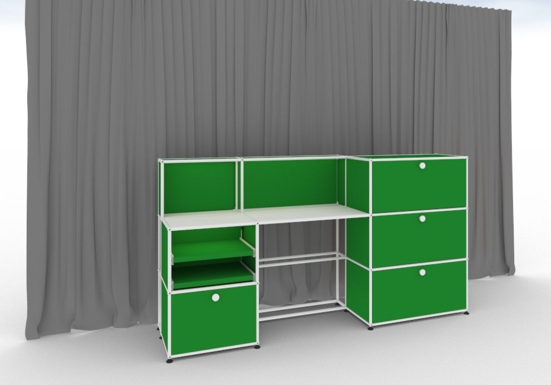 E bureau illuminé vert USM Haller