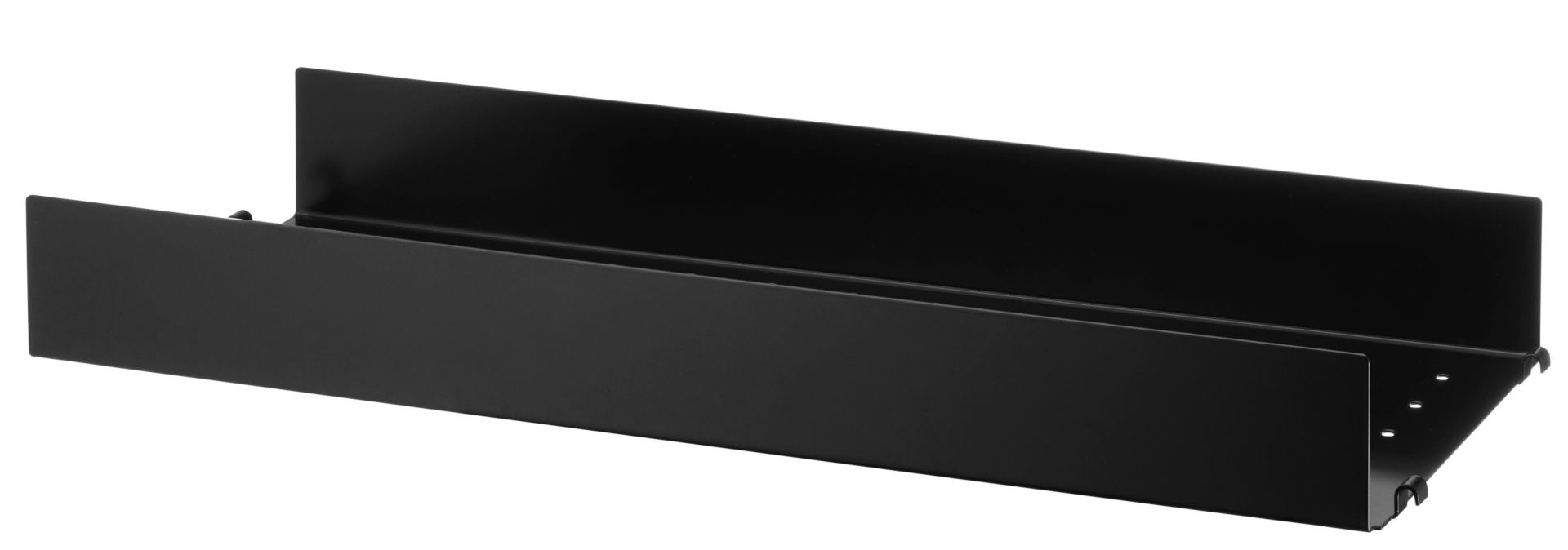 Étagère individuelle en métal bord haut L 58 cm String Furniture Noir