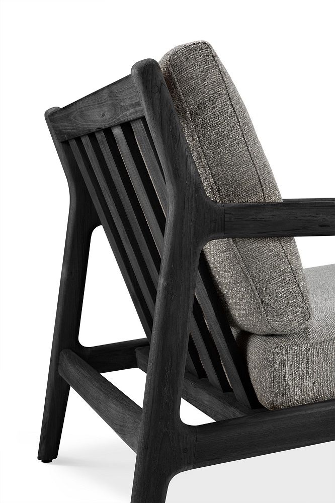 Jack Outdoor Fauteuil lounge teck noir laqué Ethnicraft Moka