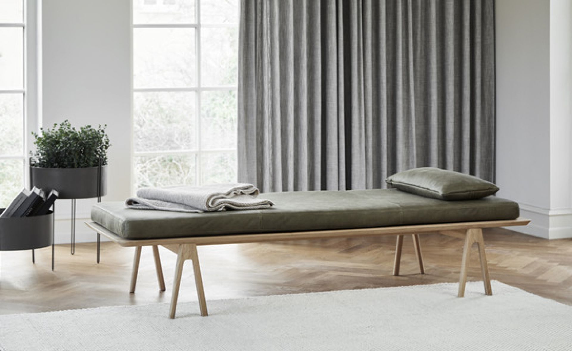 Level Daybed Fainéant Blanc/Noir Woud