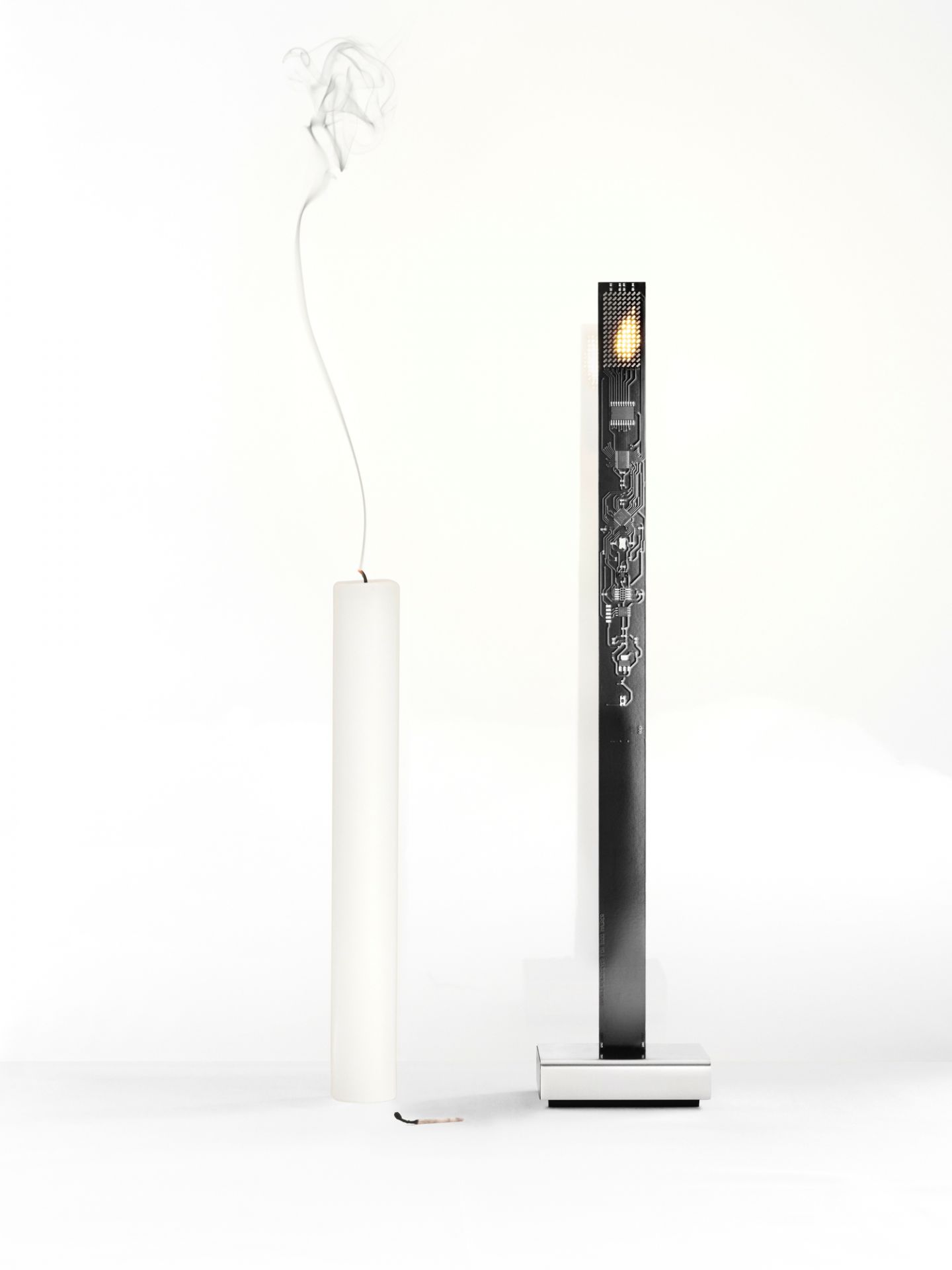 My New Flame USB lampe de table platine noir Ingo Maurer