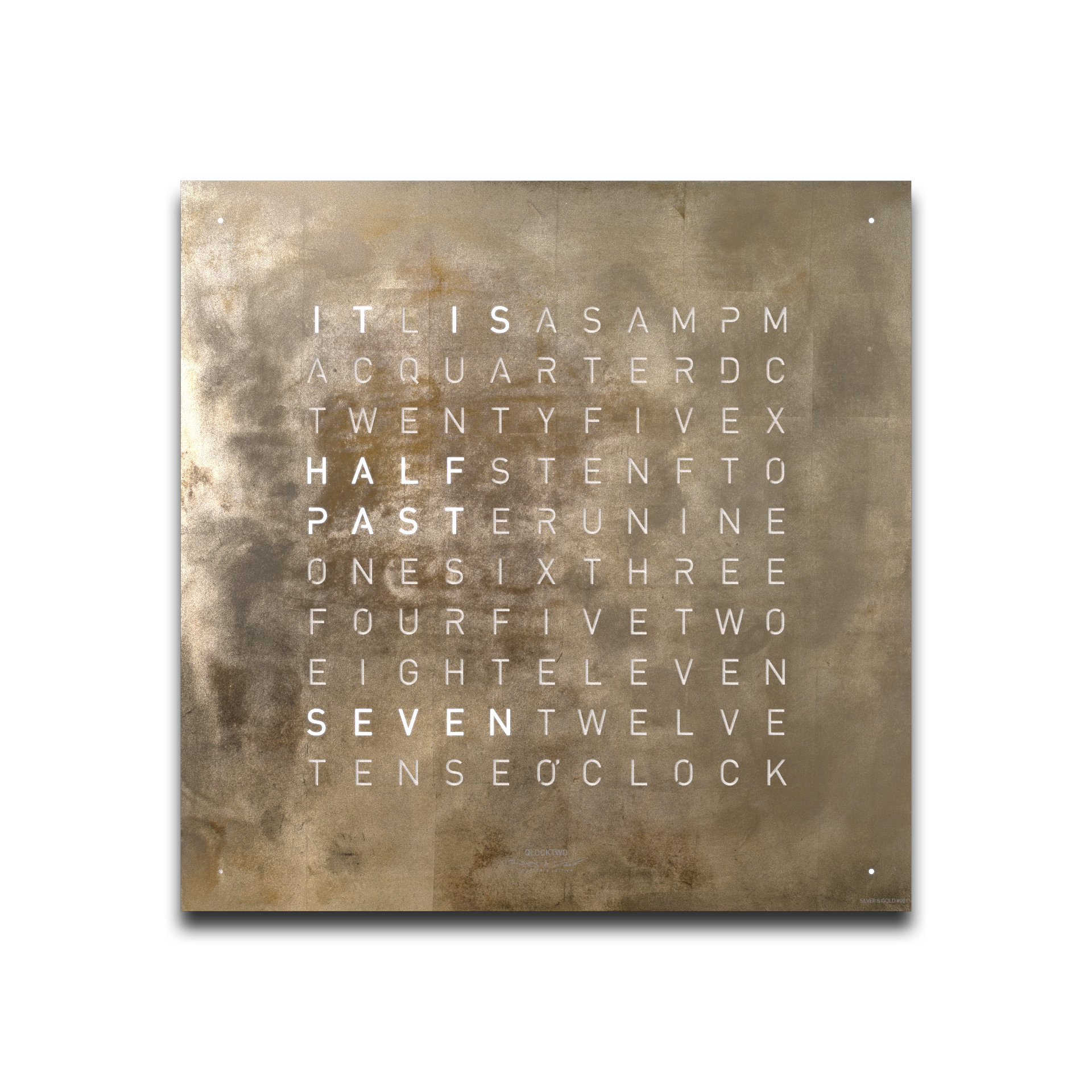Cache avant pour l'horloge murale Earth 45 Anglais QLOCKTWO