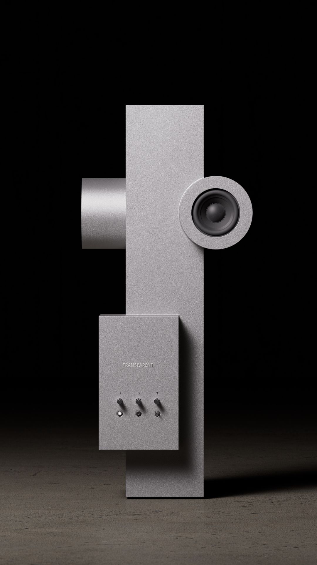 Haut-parleur Brutalist transparent