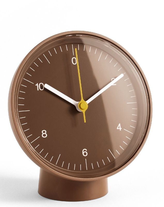 Table Clock Dual-function Horloge de table / horloge murale Hay Brun