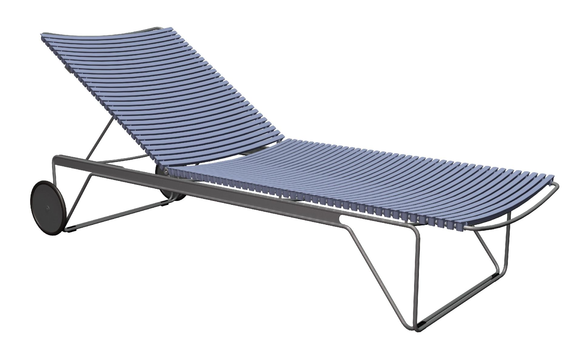 Click Chaise Longue ajustable Bain de soleil extérieur HOUE