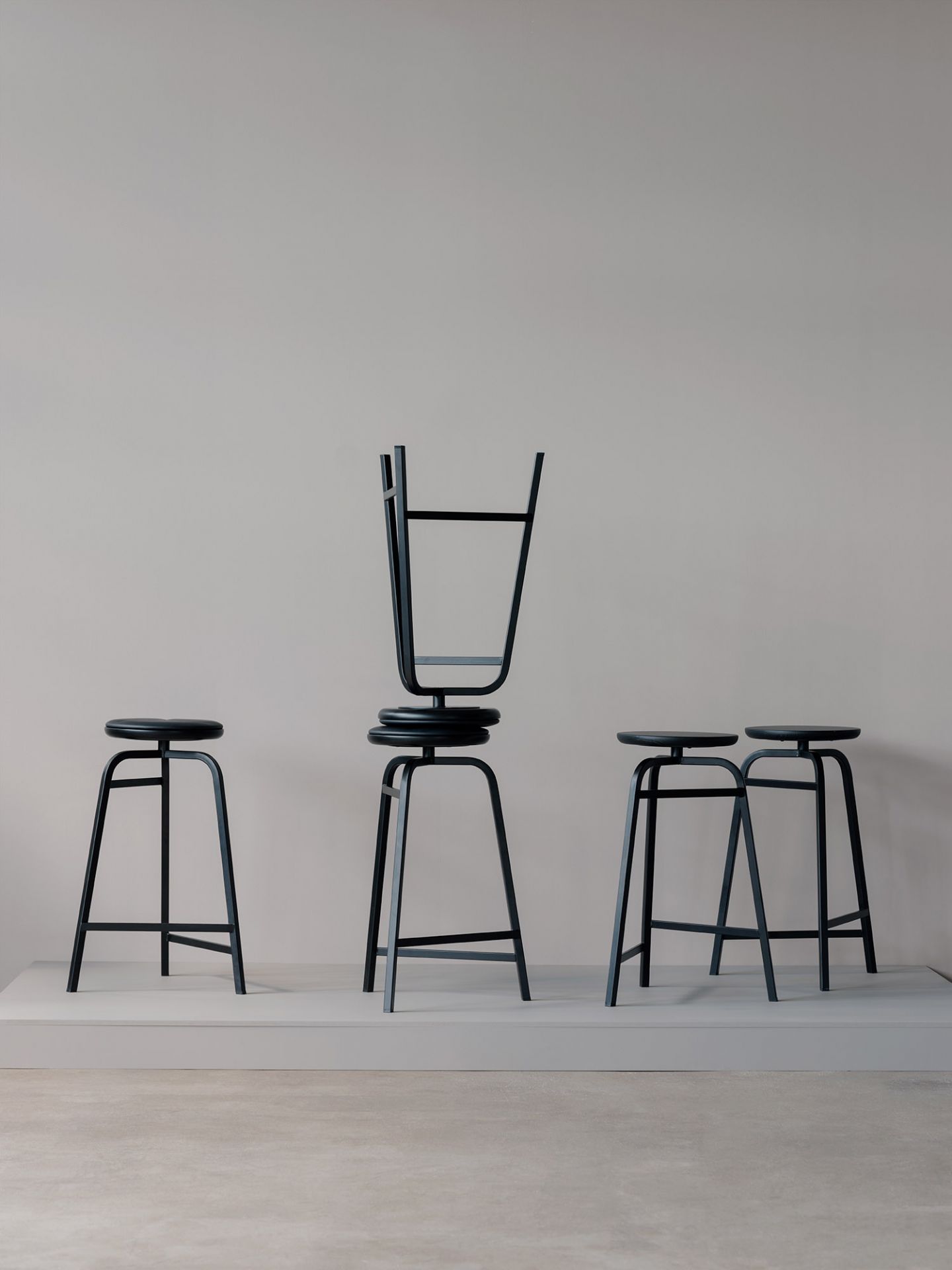 Treble Tabouret de bar noir Northern