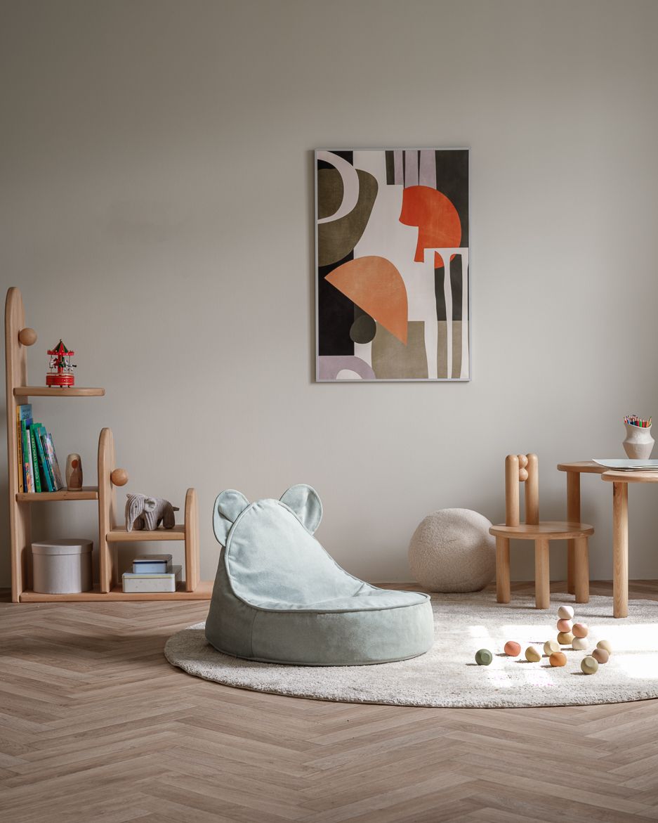 Pouf en velours Teddy Wigiwama