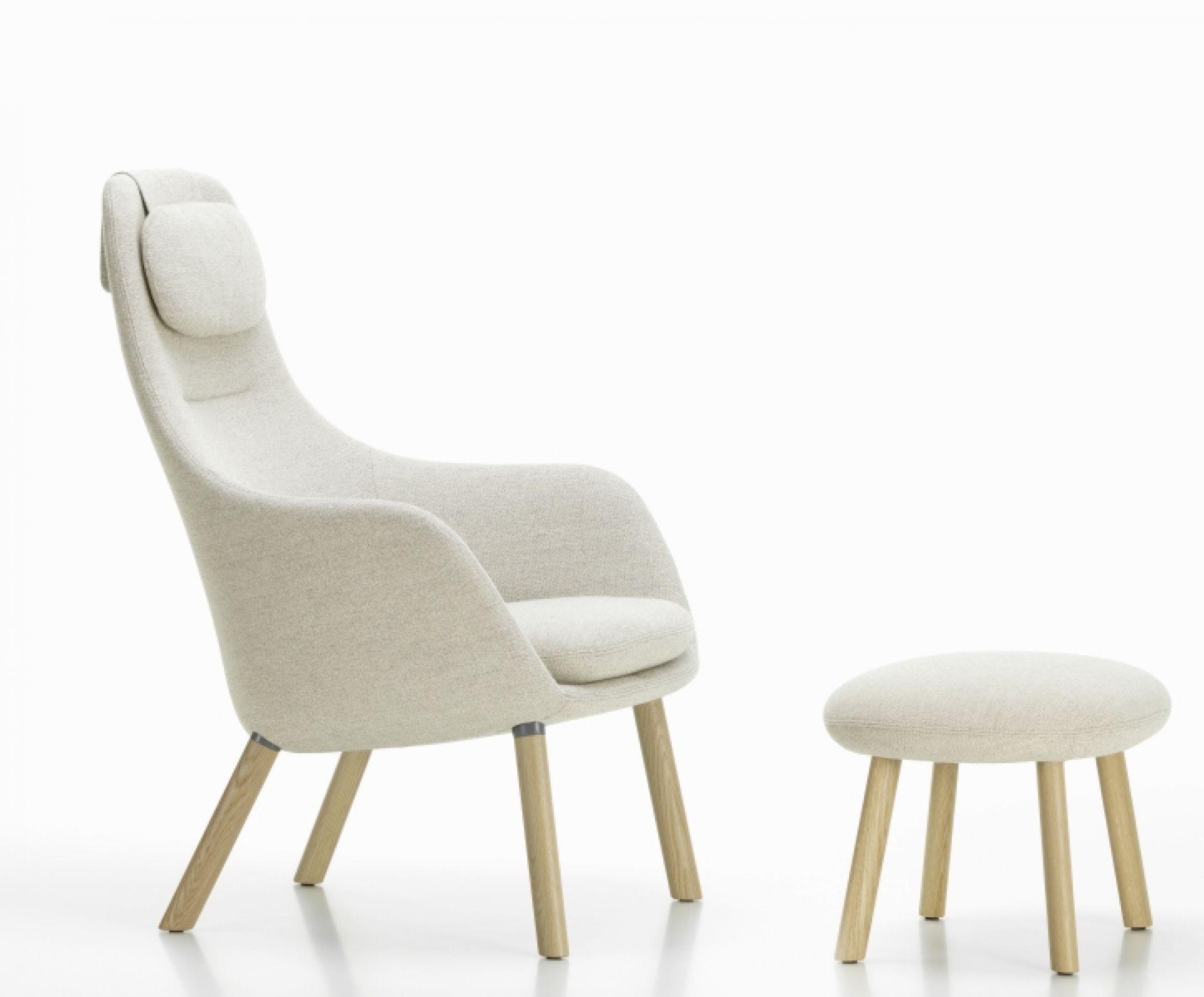 Hal Lounge Chair Fauteuil + Ottoman Coussin d'assise en vrac Vitra  
