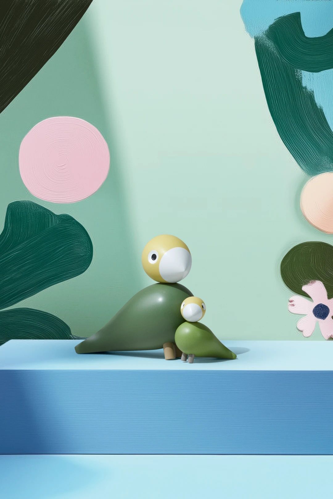 Liv & Lykke Vert Oiseaux chanteur Kay Bojesen