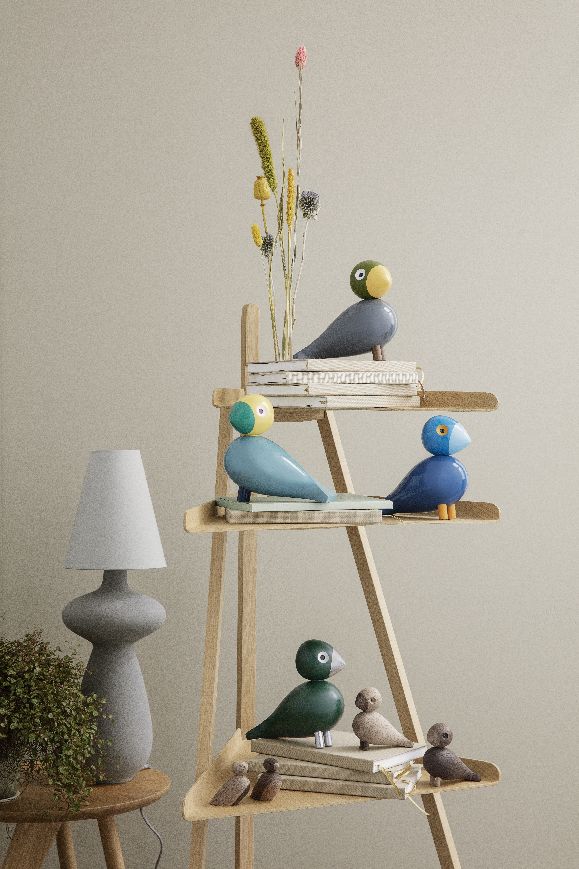 Songbirds Oiseaux chanteurs Figure en bois Rossignol Kay Bojesen