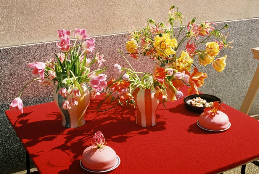 Sobremesa Strip Vase Rouge Hay OFFRE SPECIALE