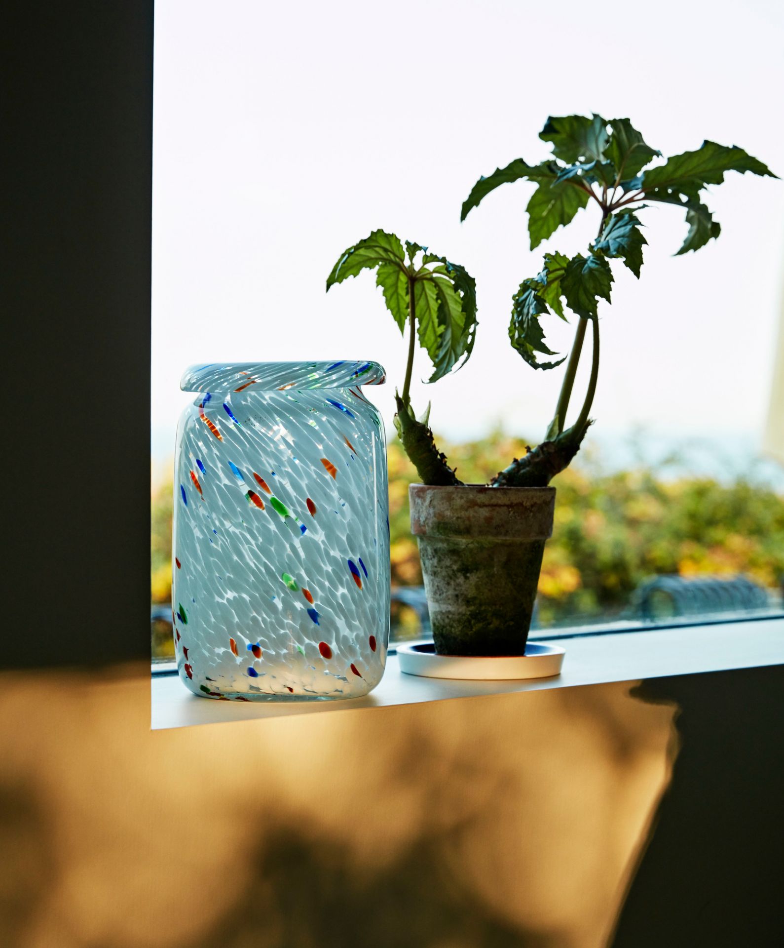Splash Vase M White Dot Hay OFFRE SPECIALE