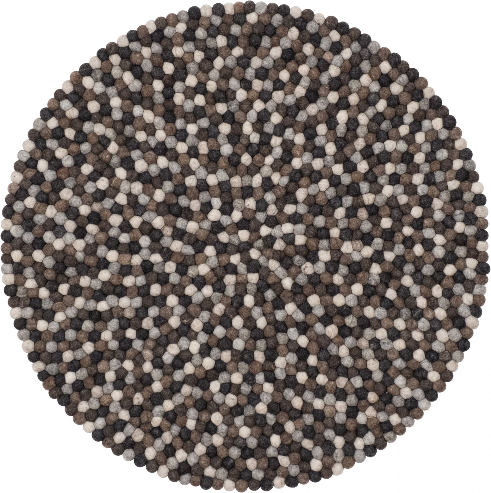 Boules de feutre Tapis rond 120 cm Myfelt Nela