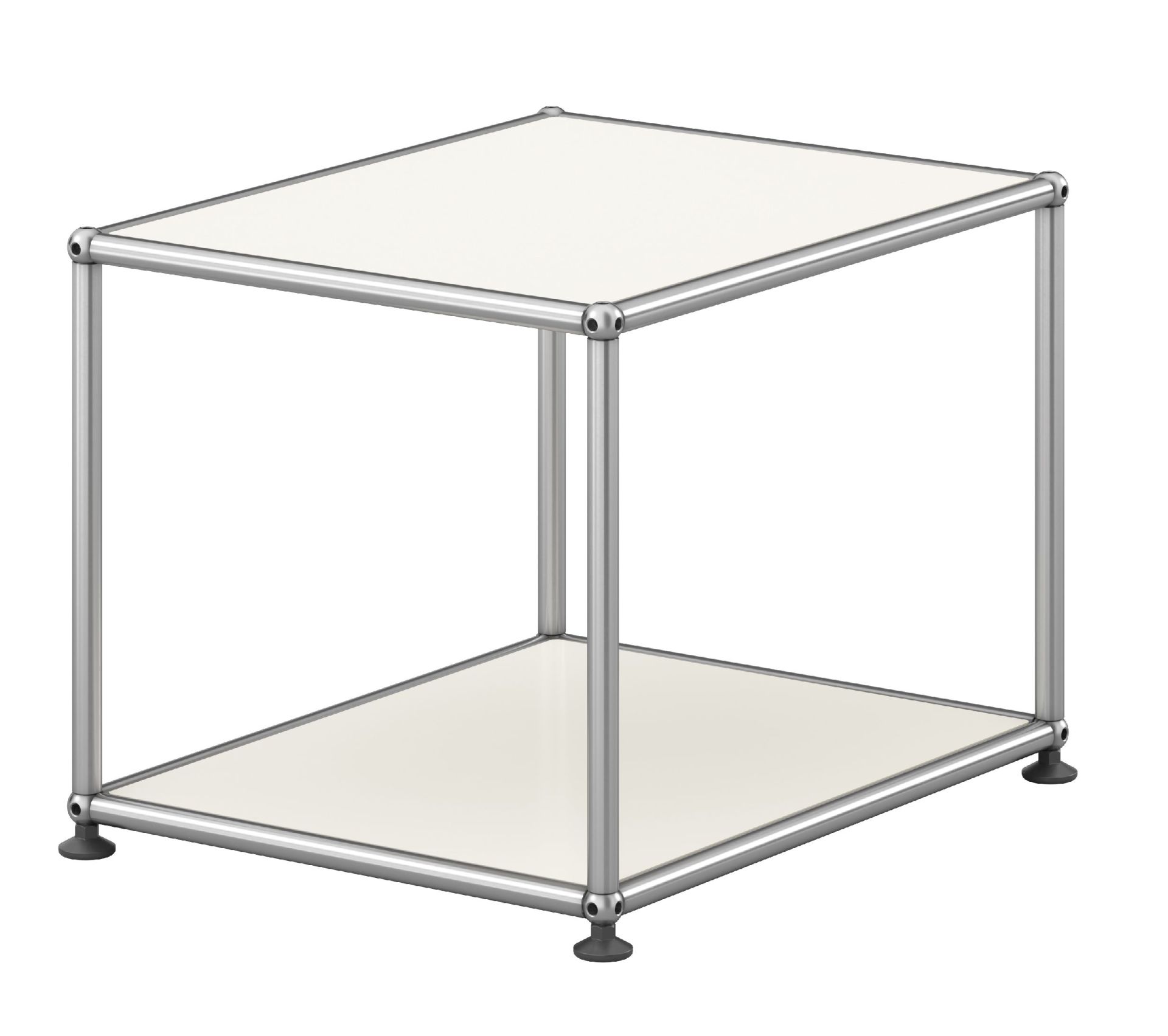 Table d'appoint USM Haller M21 ouverte étroite blanc pur