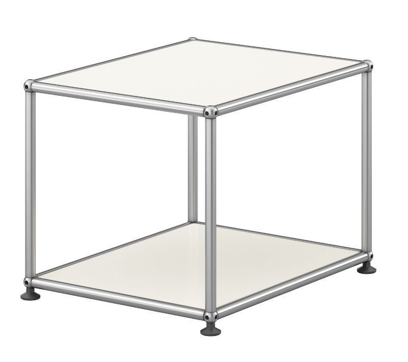 Table d'appoint USM Haller M21 ouverte étroite blanc pur