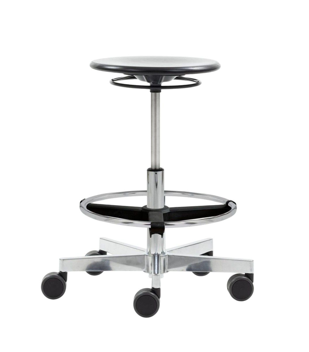 S 193 R20 Counter Tabouret roulant avec anneau de pied Wilde+Spieth