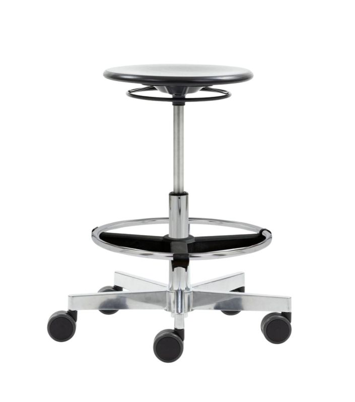 S 193 R20 Counter Tabouret roulant avec anneau de pied Wilde+Spieth