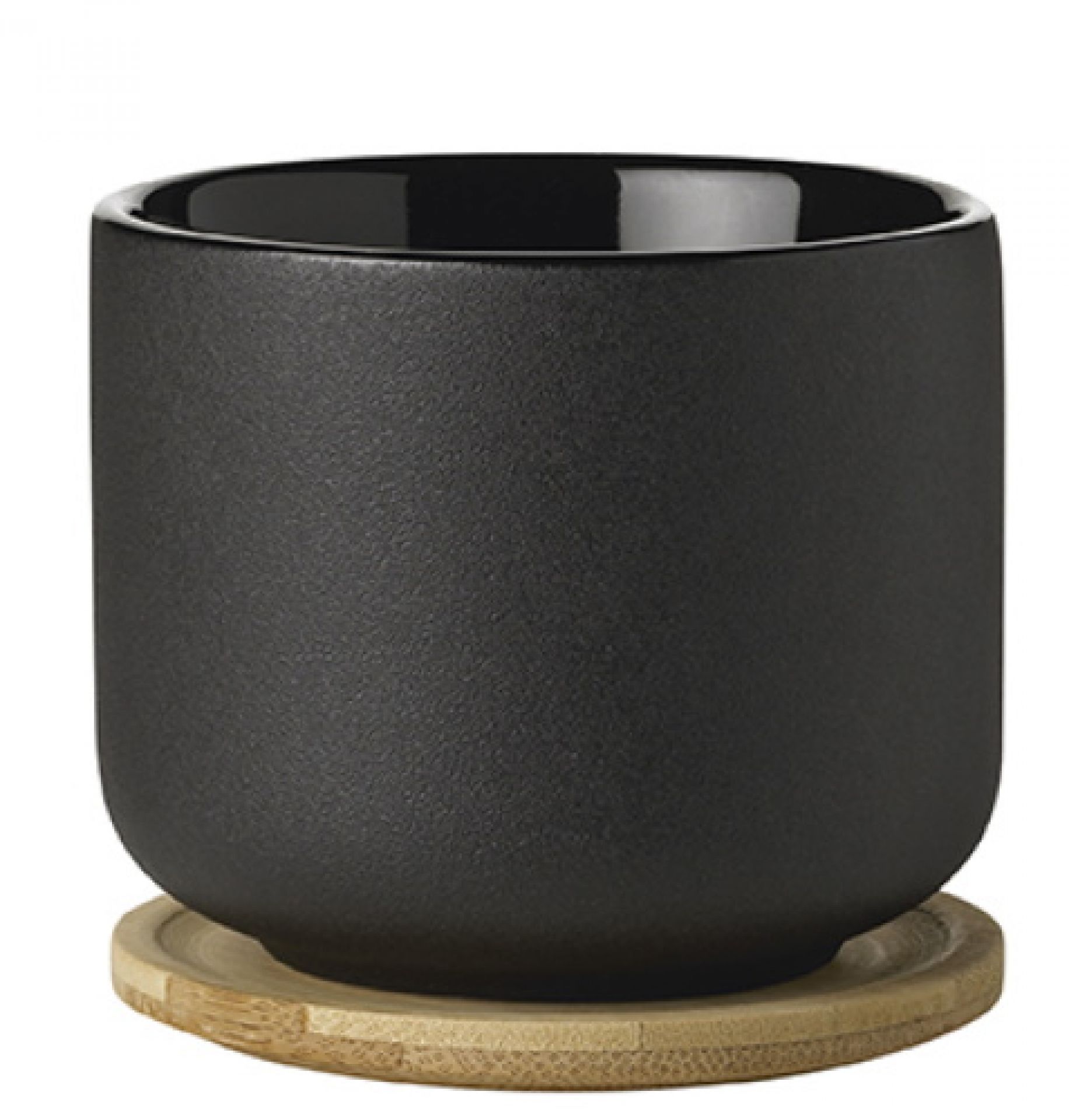 Theo Tasse à thé avec soucoupe Noir Stelton OFFRE SPECIALE