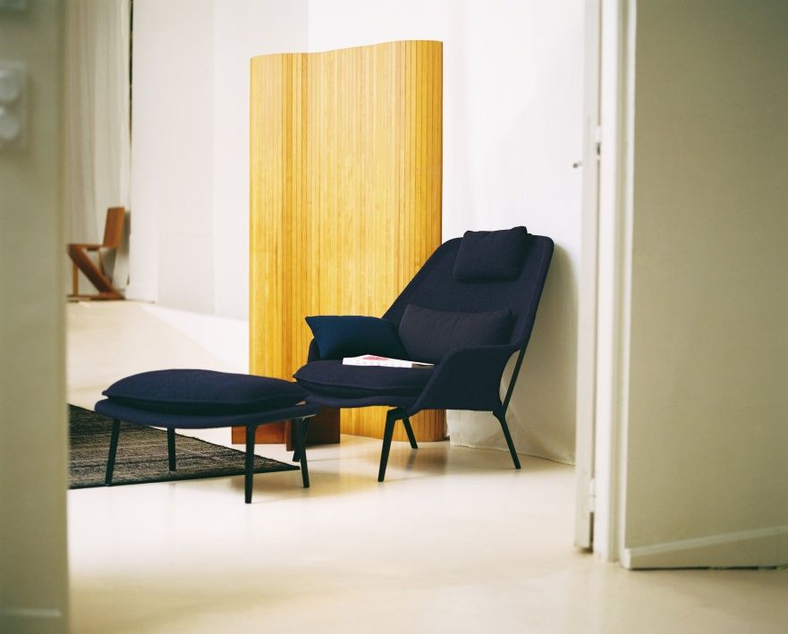 Slow Chair Ottoman Tissu Vitra 