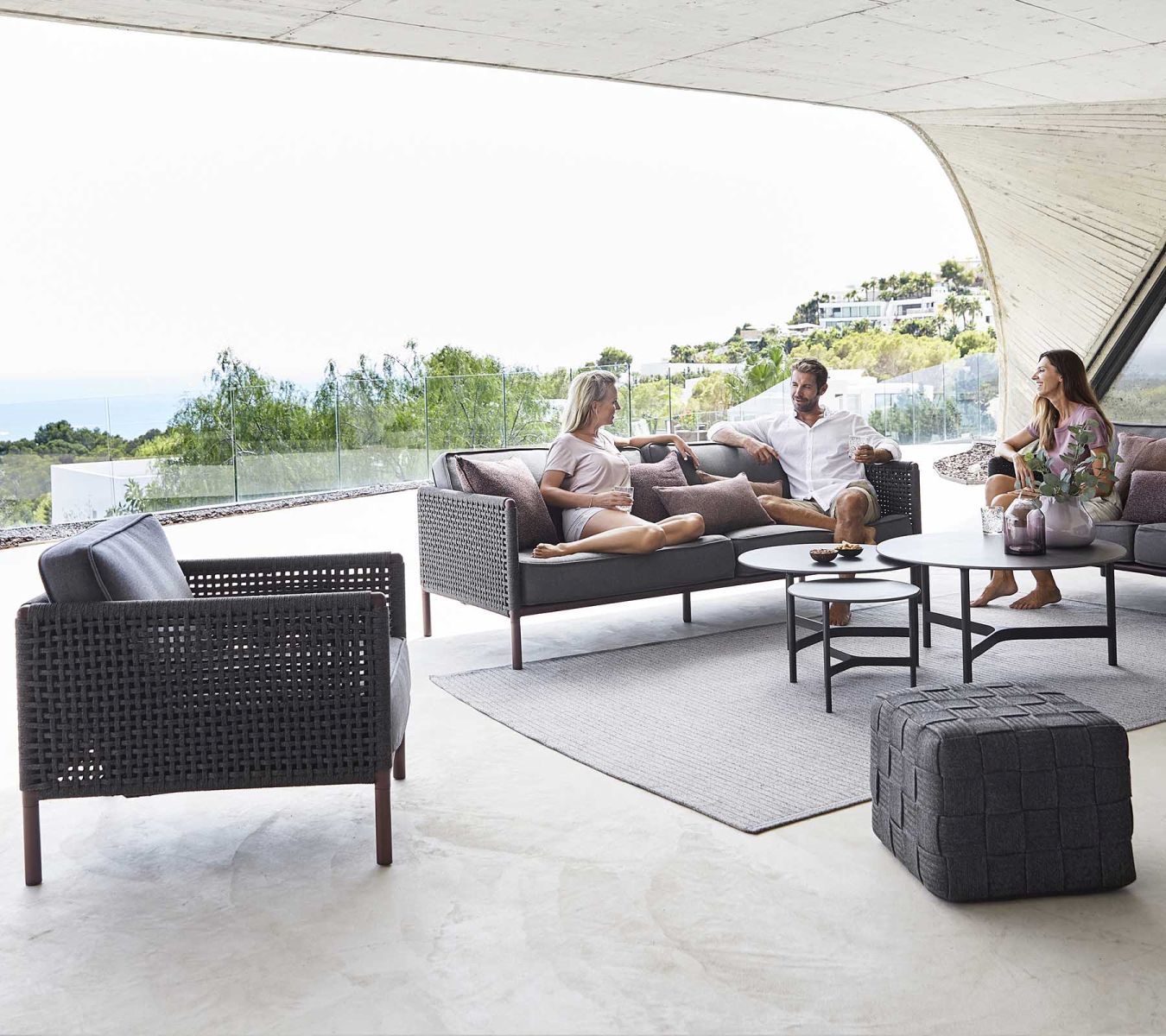 Encore Canapé 2 places avec coussin AirTouch Cane Line