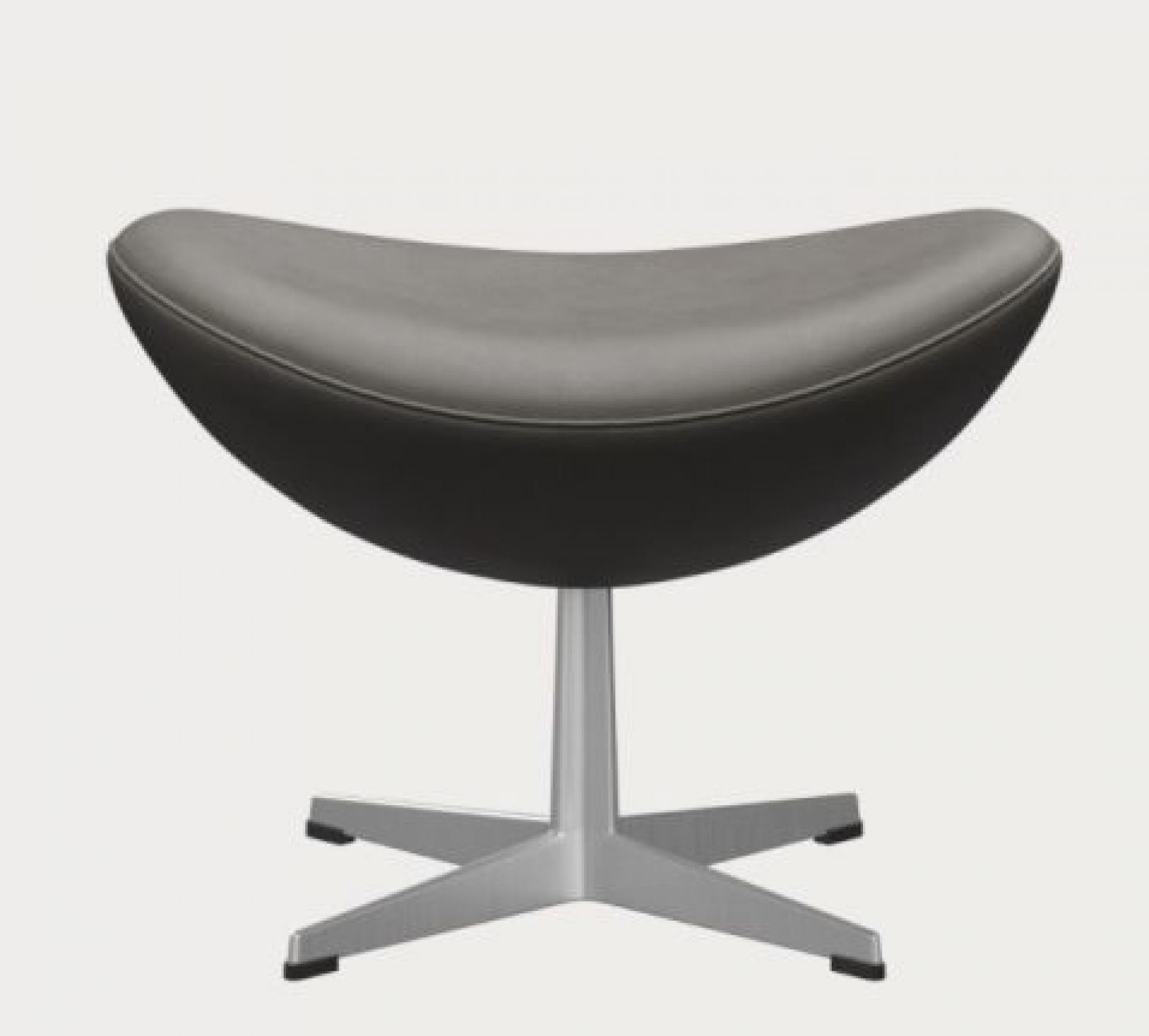 Egg Chair avec tabouret  Modèle d'action  Cuir Essential Lava Fritz Hansen