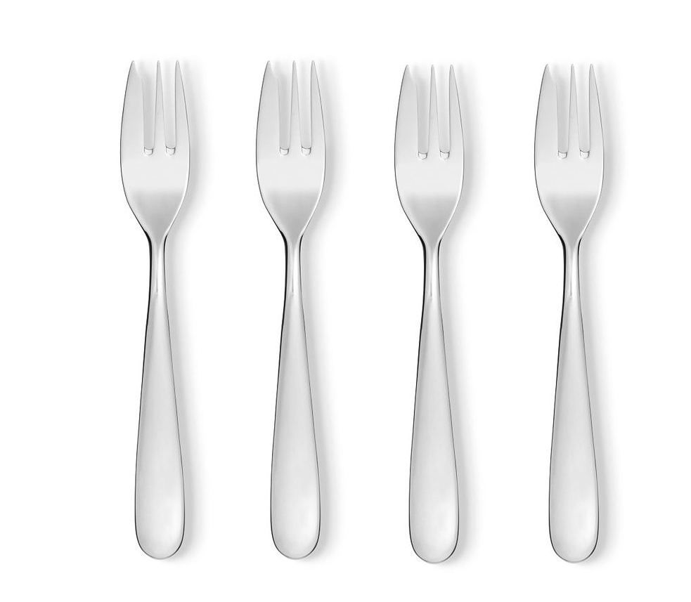 Ensemble de 6 fourchettes à gâteau Nuovo Milano Alessi 