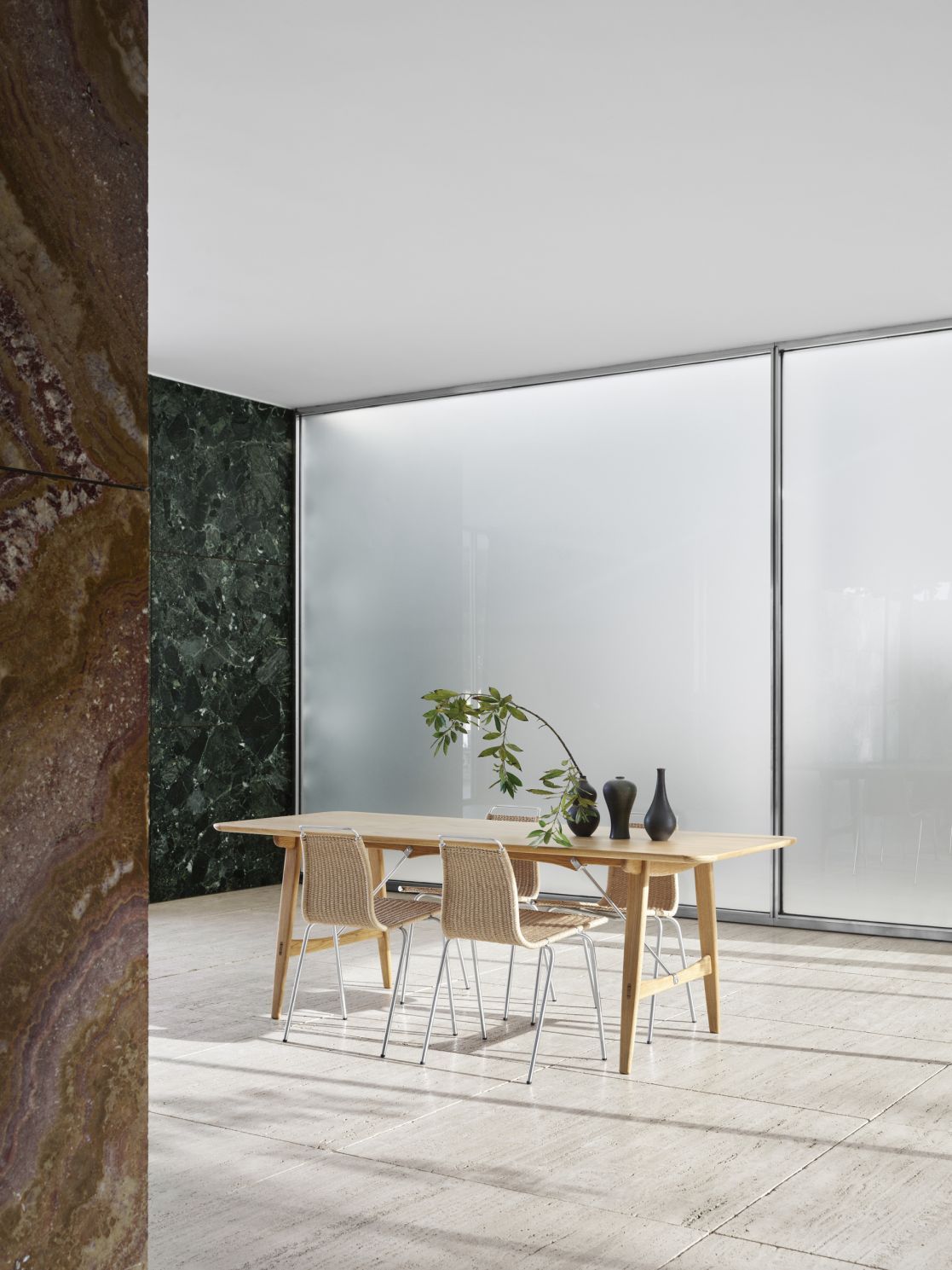 Chaise PK1 cordon naturel Carl Hansen & Søn 