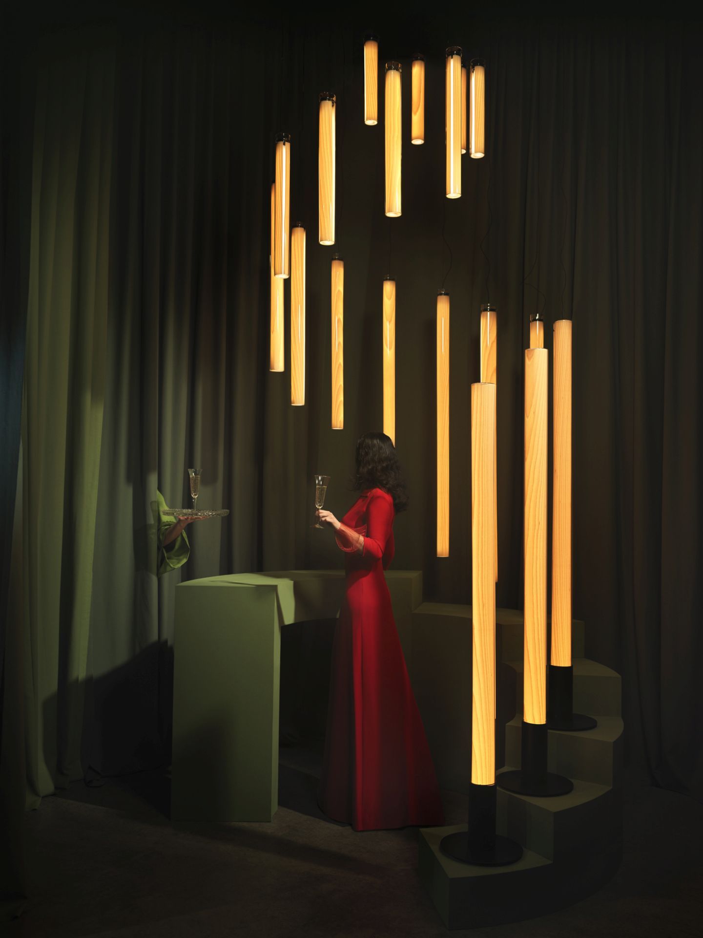 Estela Lampadaire Hêtre LZF Lamps