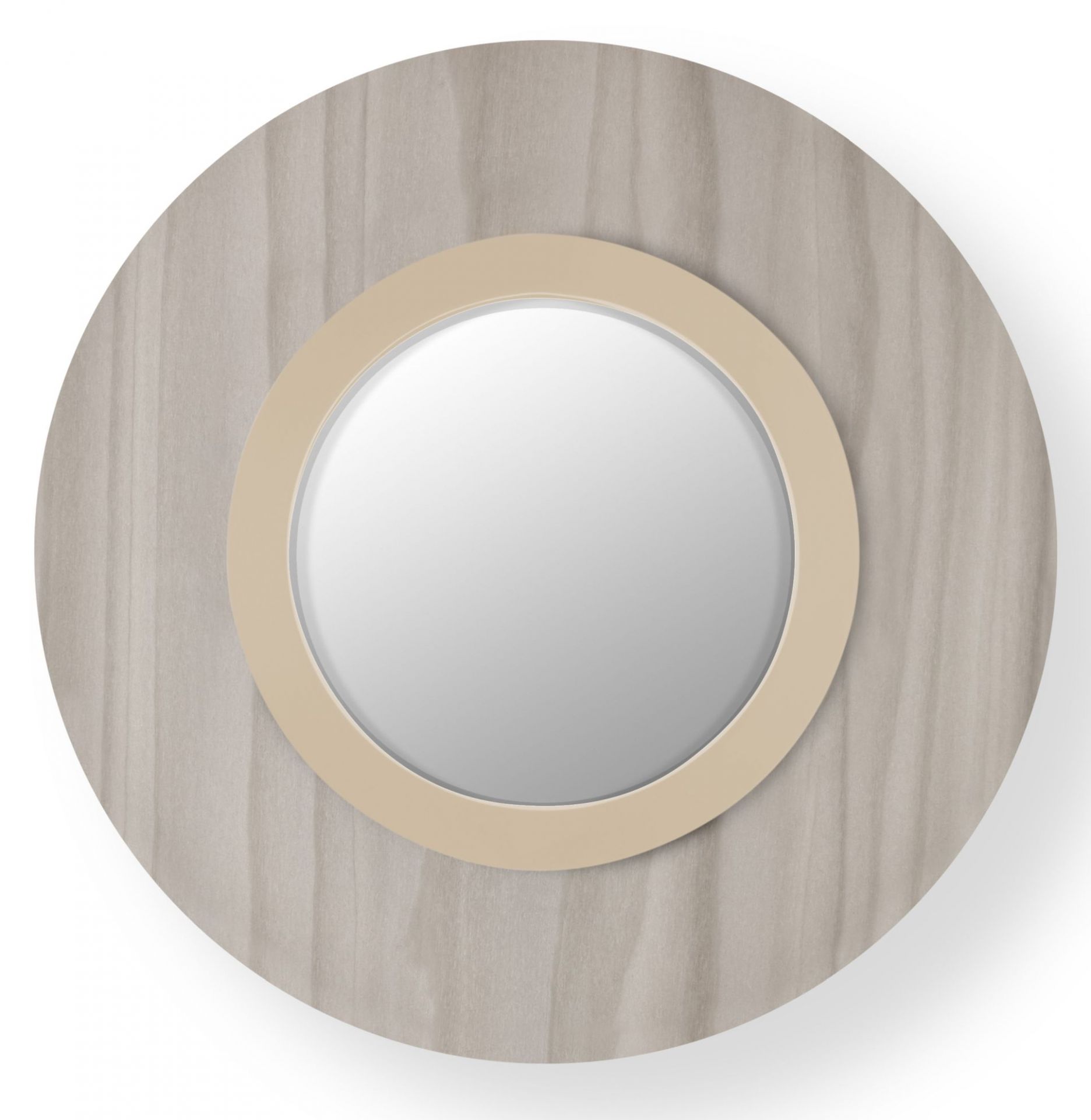 Lens LED Applique Murale Round Metal Ring in Blanc Ivory Gris LZF Lamps 