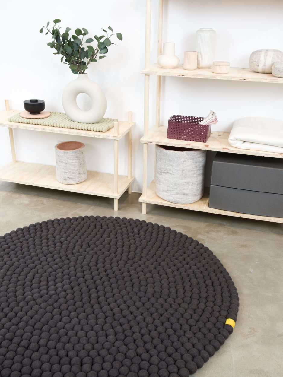 Big One Rund Tapis en feutre Ø 300 cm myfelt  Anthracite