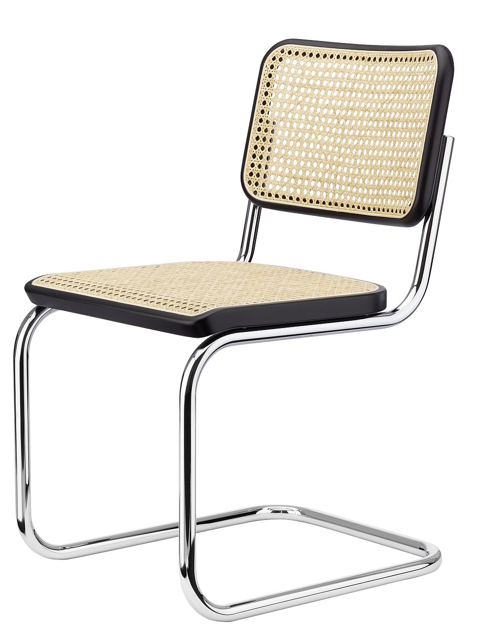 S 32 V Tube en acier Classique à bras oscillant libre CHROME / NOIR Thonet COMBINAISON PRÉFÉRÉE