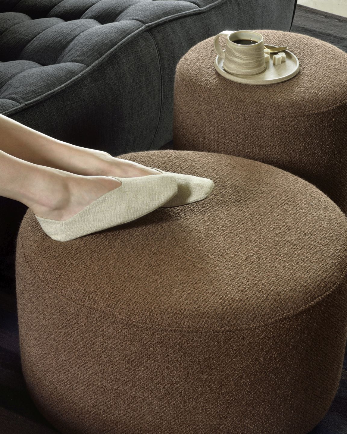Tabouret Barrow 40x40x40 cuivre Ethnicraft