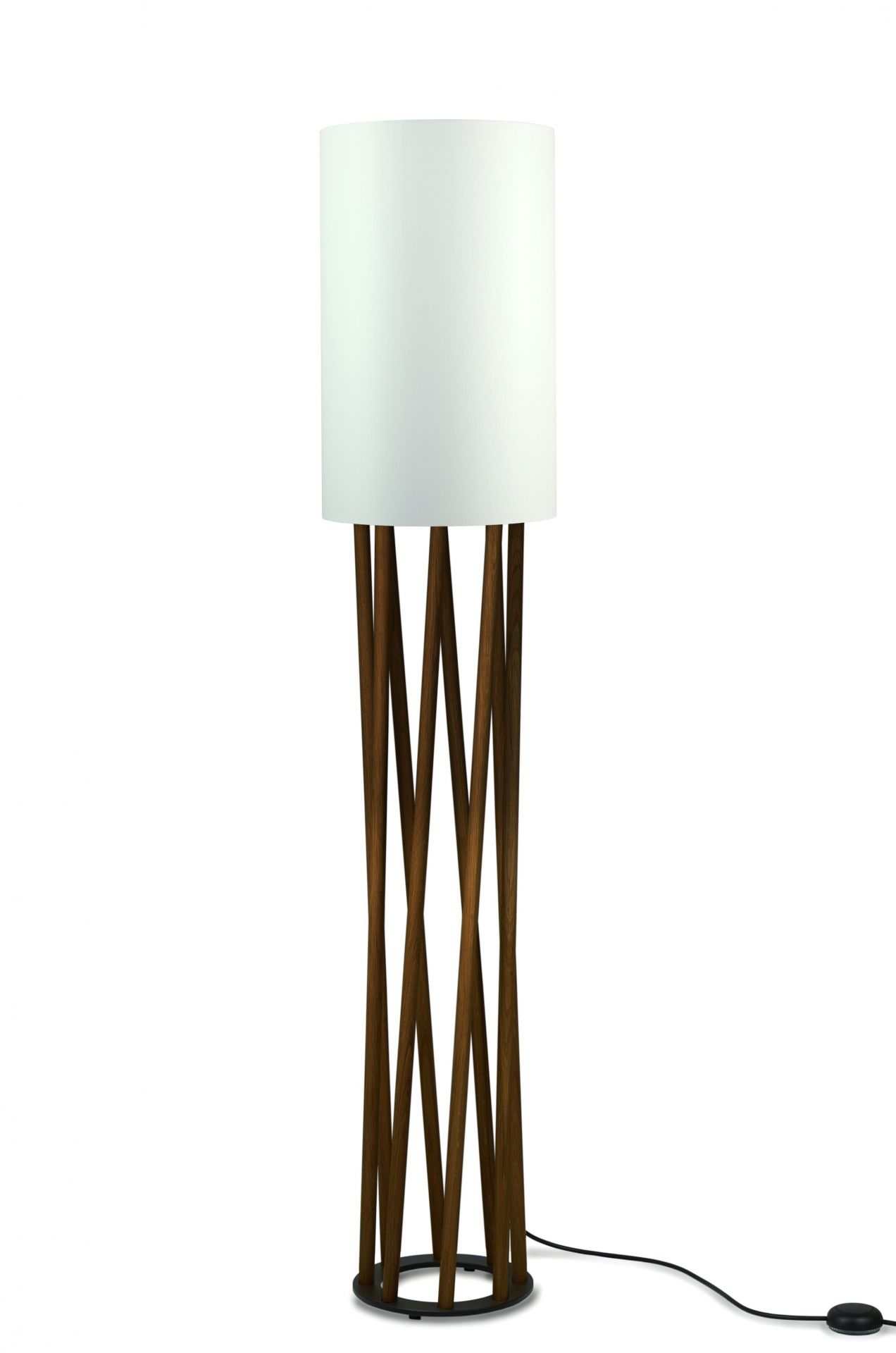 Linn High Oblique Lampadaire Chêne fumé/ blanc Maigrau