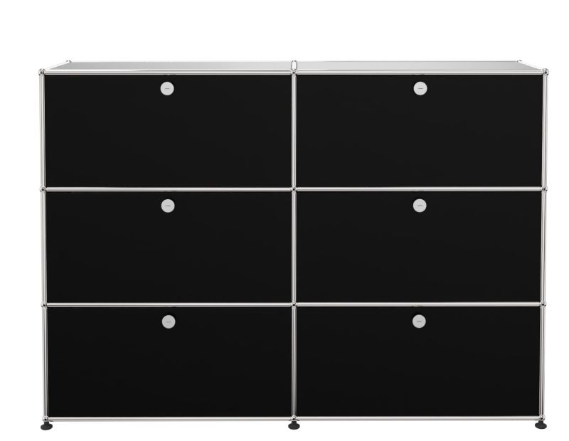 USM Haller Highboard 6 Klappen schwarz
