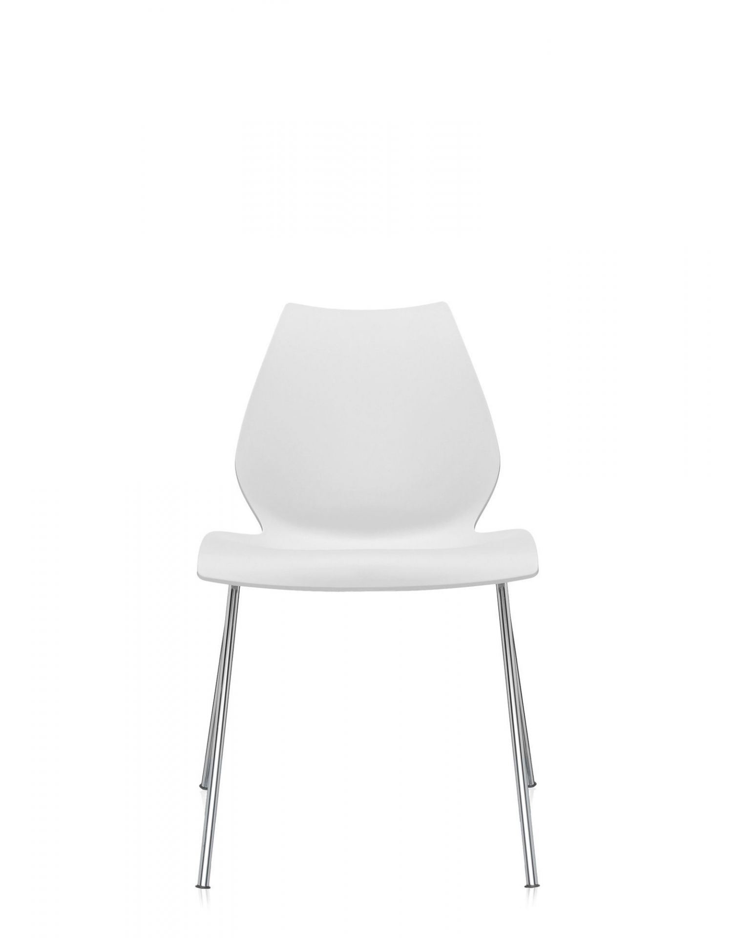 Maui Chaise sans Accoudoirs Kartell zinc blanc