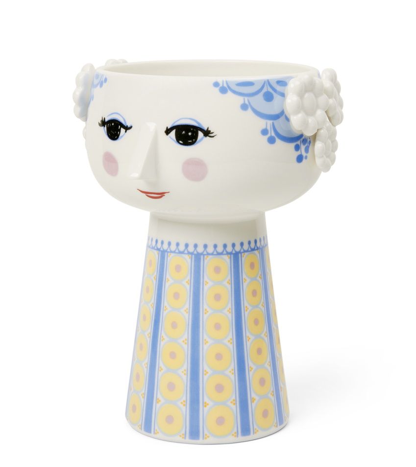 Eva Vase H18,5cm bleu clair Bjørn Wiinblad