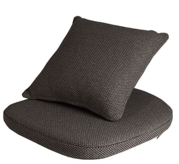 Assise Jeu de coussins pour la chaise Moments Outdoor Cane-Line Focus gris foncé