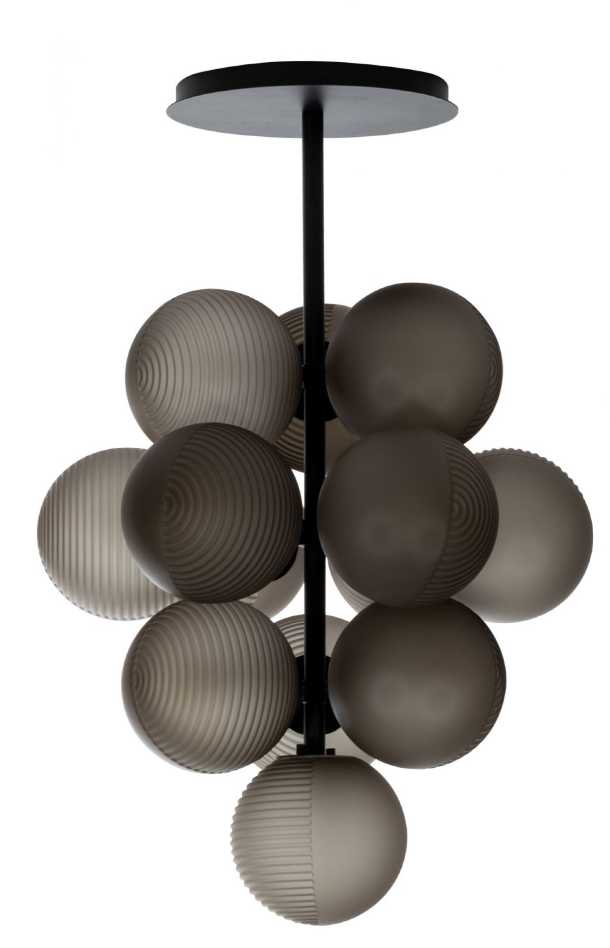 Stellar Grape Pendant Lampe de suspendue Pulpo Gris fumé - Noir