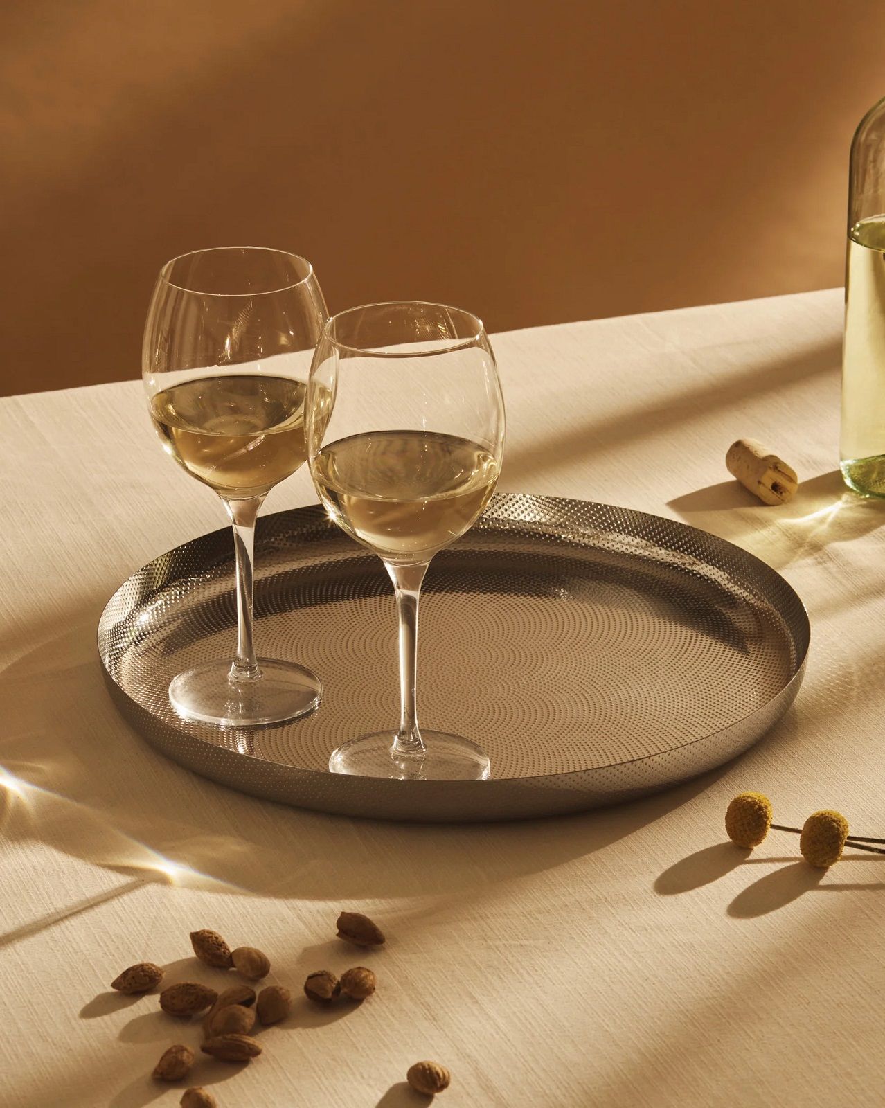 JM14/35 T Plateau rond Acier inoxydable 18/10 avec décor en relief Alessi OFFRE SPECIALE
