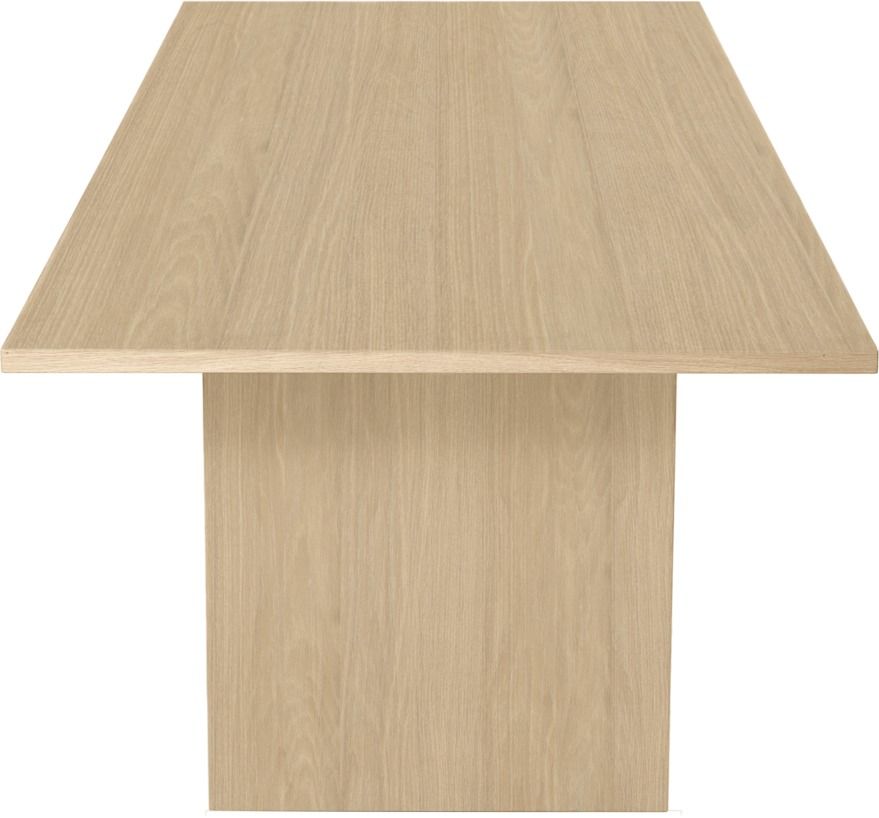Private Table à manger rectangulaire 260 placage en chêne teinté clair Gubi