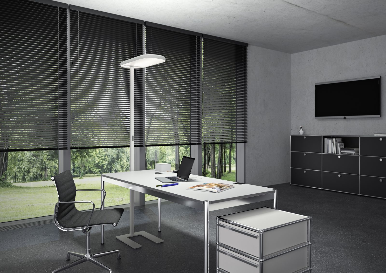 Kido Lampadaire Pied en T noir 3000K Belux