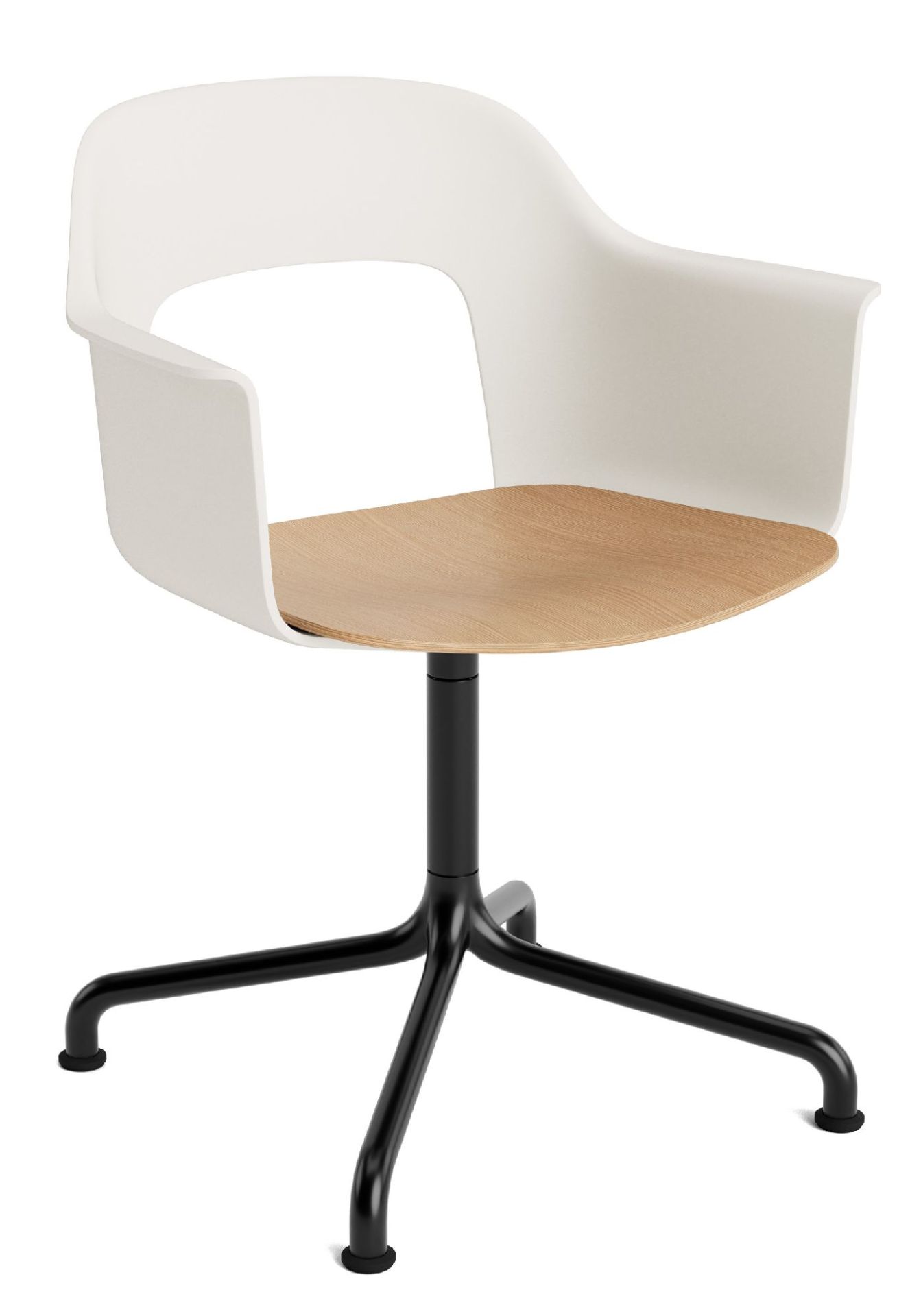 Layout Armchair 252 Fauteuil 4 pieds en étoile Pied pivotant avec base incurvée Hay  