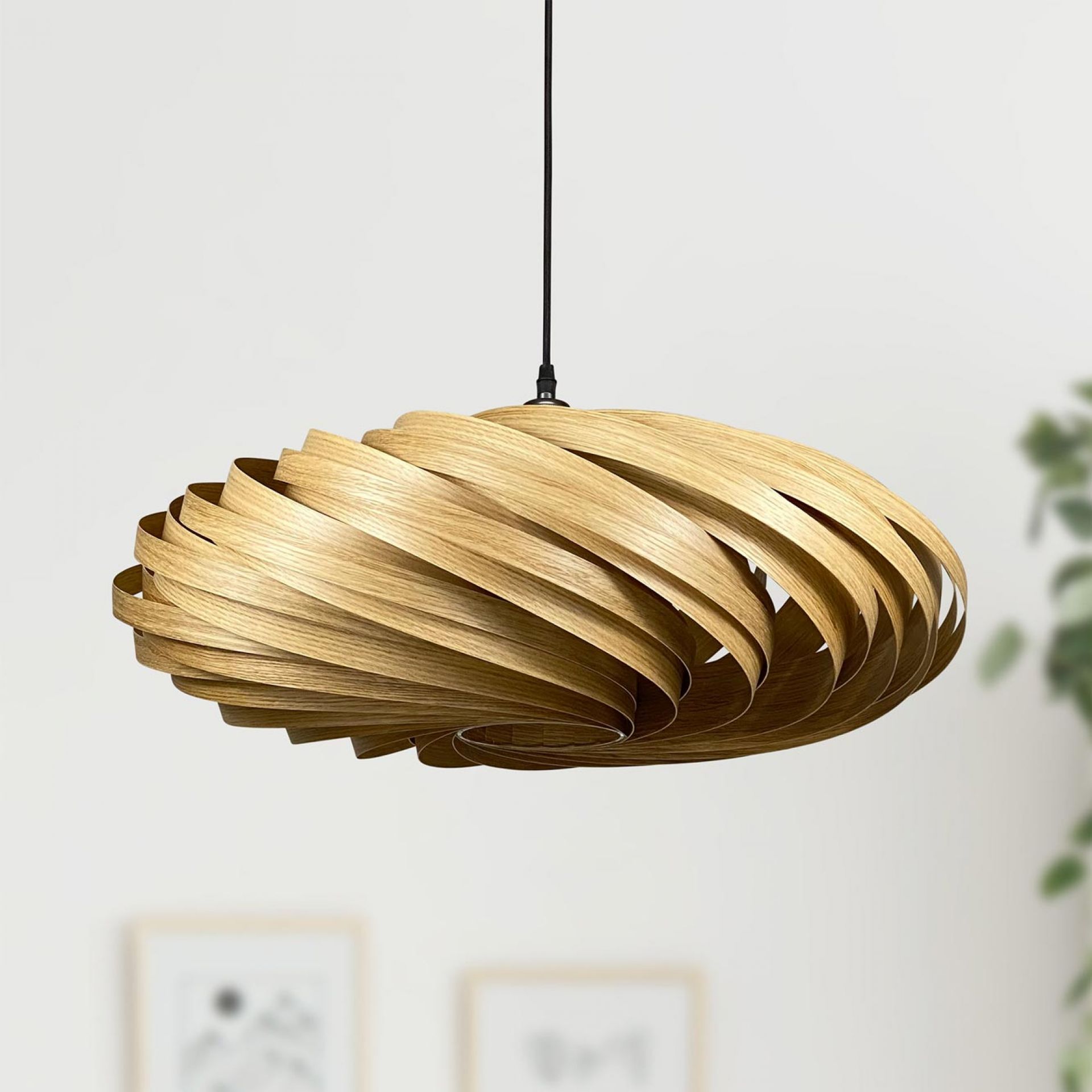 Veneria Lampe à suspendre Ø60 Chêne cm Gofurnit