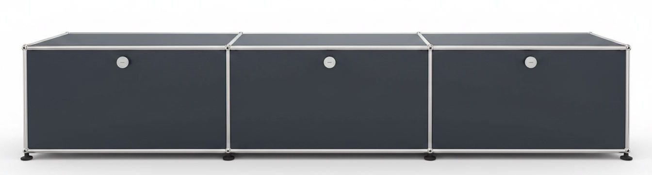 USM Haller Lowboard 3 portes Gris anthracite