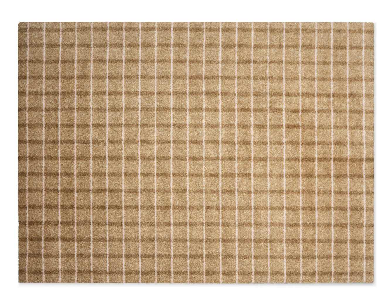 Grid Indoor Fußmatte in Schoko-Erdbeer-Optik, rechteckig, mit feinem Gittermuster. Fußabtreter für den Innenbereich.
