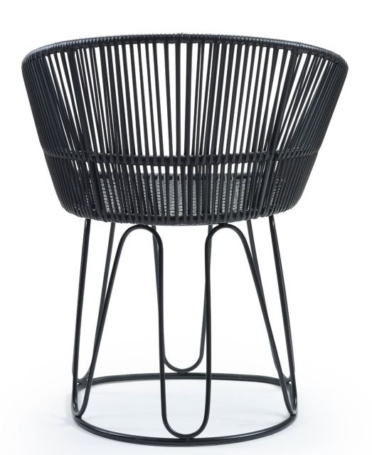 Circo Dining Chair chaise d'extérieur ames Noir mat / Noir Schwarzer Circo Stuhl von ames für den Außenbereich mit filigranem, modernem Design.