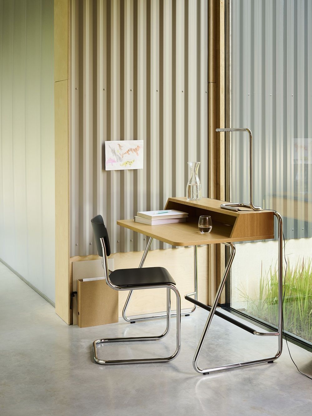 S 43 Classic Steel Tube Cantilever Chair CHROME/BLACK Thonet PREFERRED COMBINATION